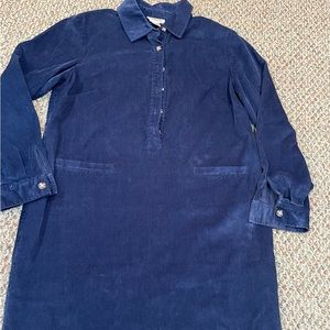 Talbots blue corduroy dress
